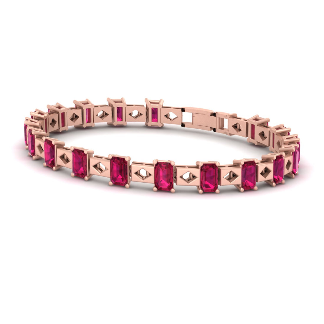 11.80TCW Ruby Tennis Bracelet