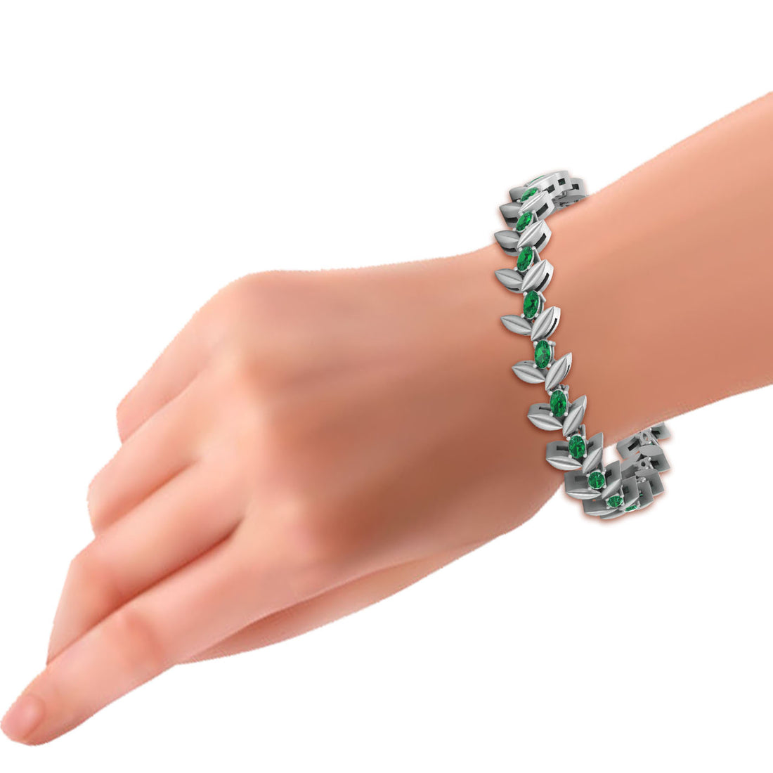 Green Emerald Tennis Bracelet