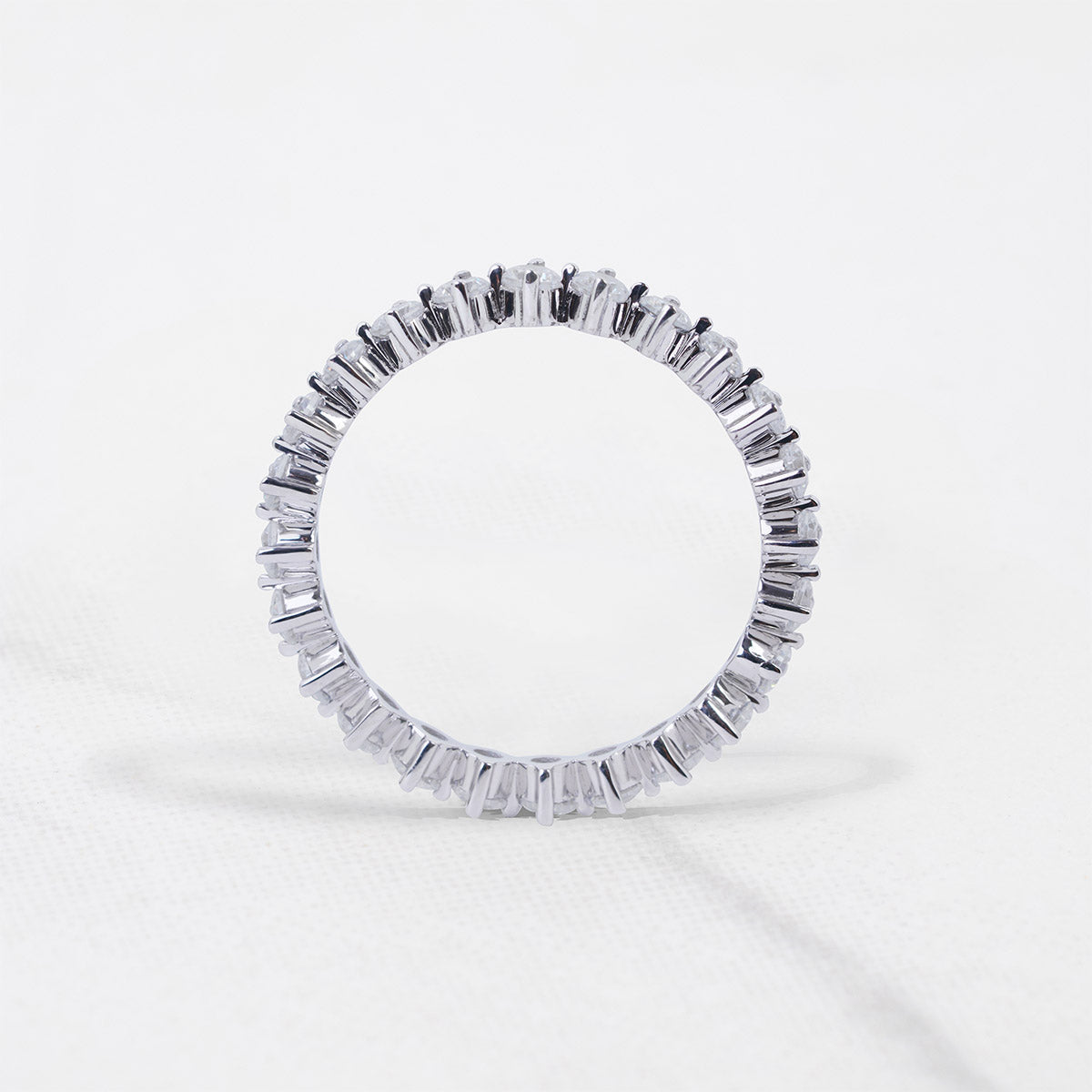 Full Eternity Wedding Band CZ Diamond Anniversary Ring Stacking