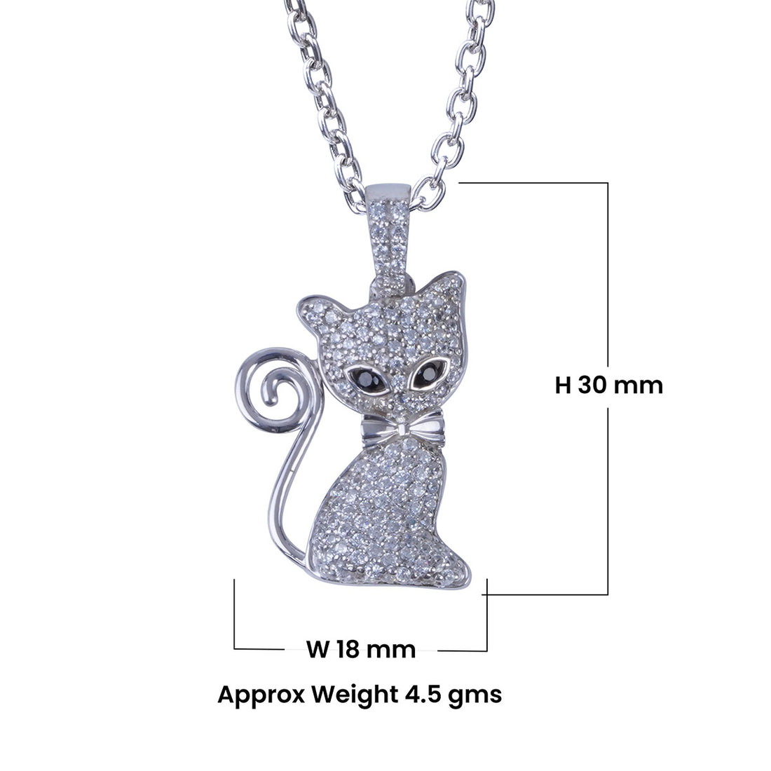 Moissanite Kitty Necklace Iced Out Cat Pendant Charm 925 Silver