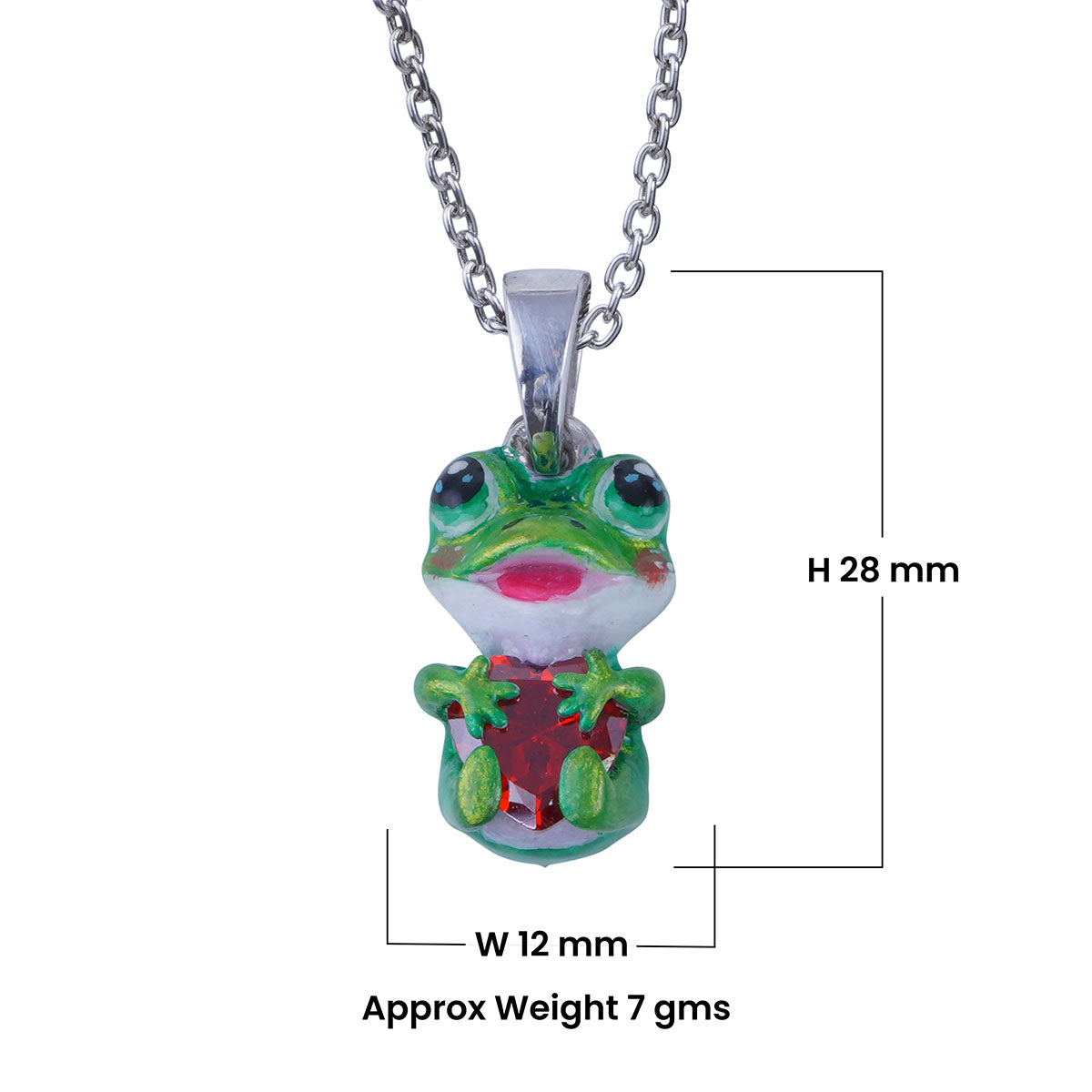Kawaii Frog Pendant Necklace Toad Charm Playful Kids Jewelry