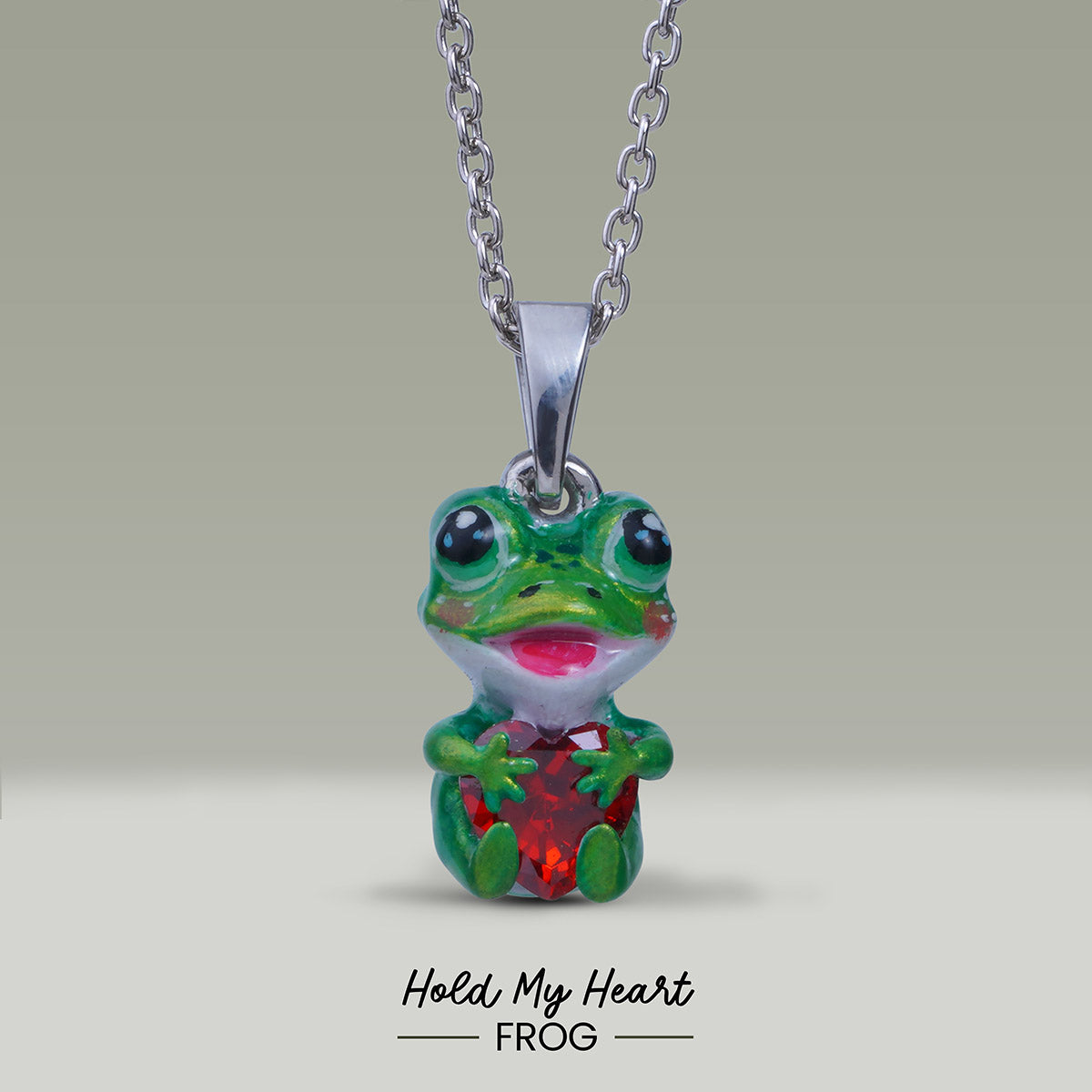 Kawaii Frog Pendant Necklace Toad Charm Playful Kids Jewelry