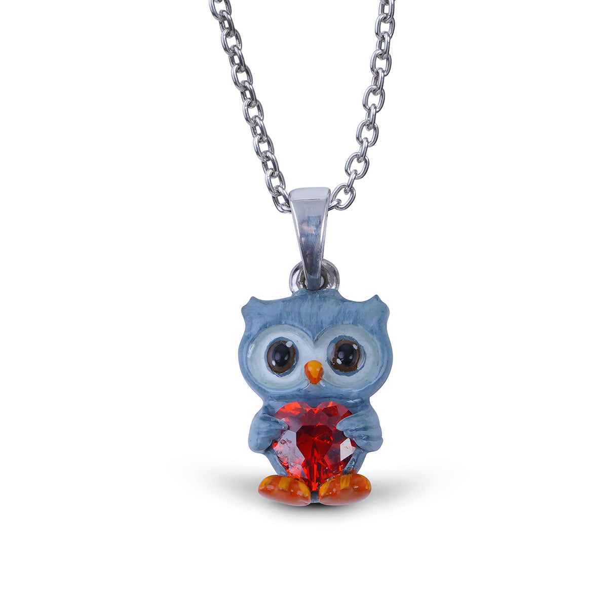 Cute Owl Pendant Necklace for Kids Hold My Heart Owl Jewelry