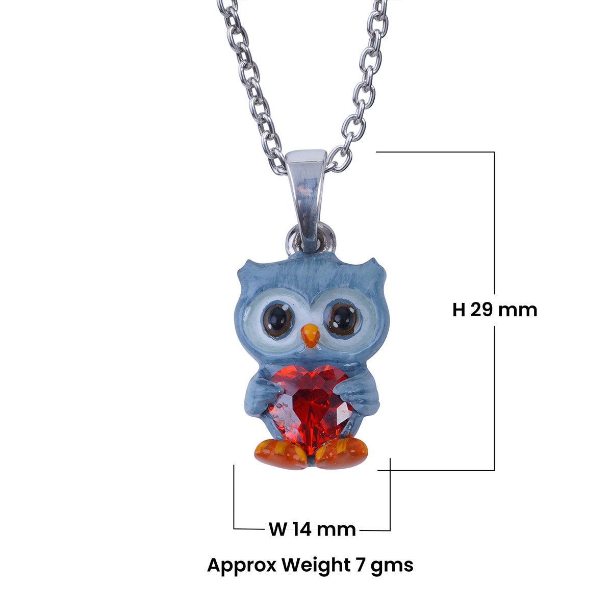 Cute Owl Pendant Necklace for Kids Hold My Heart Owl Jewelry