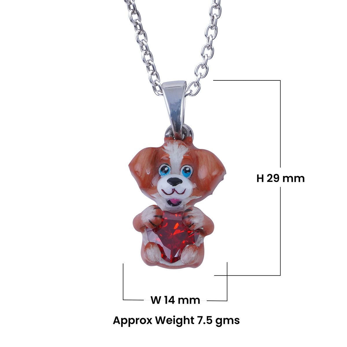 Playful Dog Pendant Necklace for Kids Teens Animal Pet Jewelry