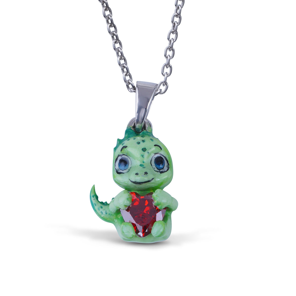 Baby Dinosaur Pendant Necklace Fairytale Charm Kawaii Jewelry
