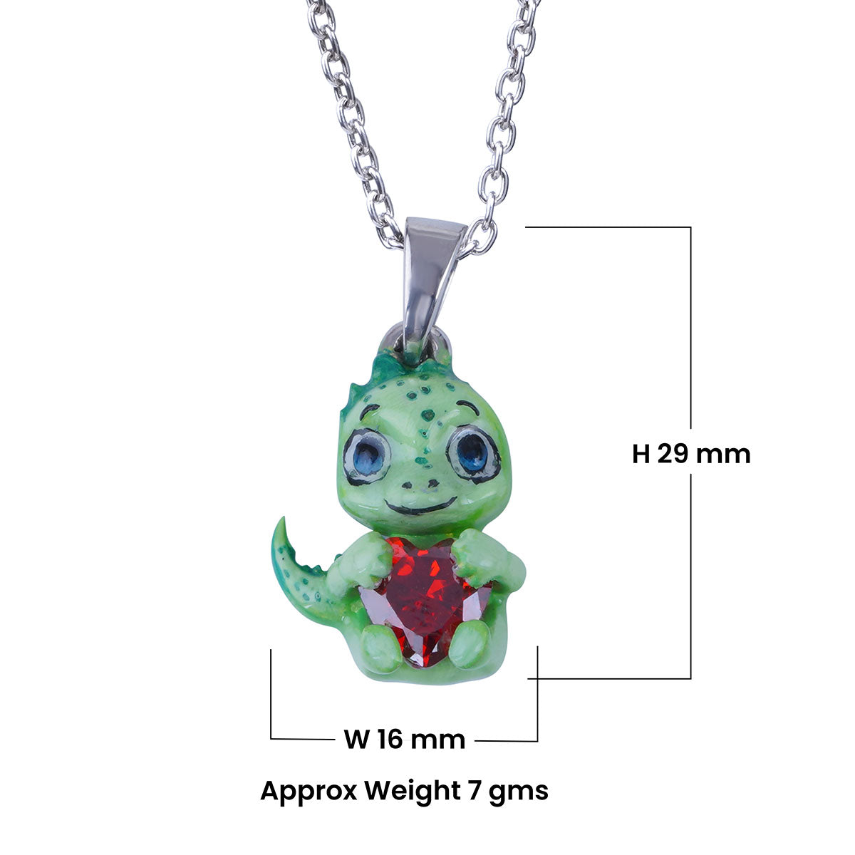Baby Dinosaur Pendant Necklace Fairytale Charm Kawaii Jewelry