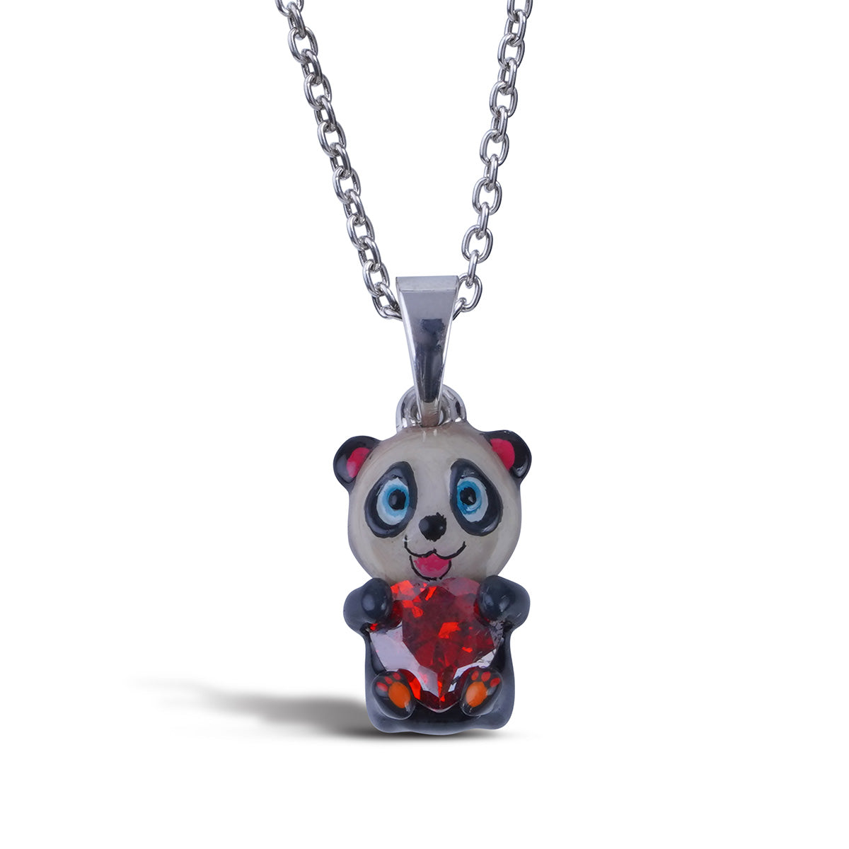 Kawaii Panda Pendant Necklace 3D Enamel Cute Gift for Daughter