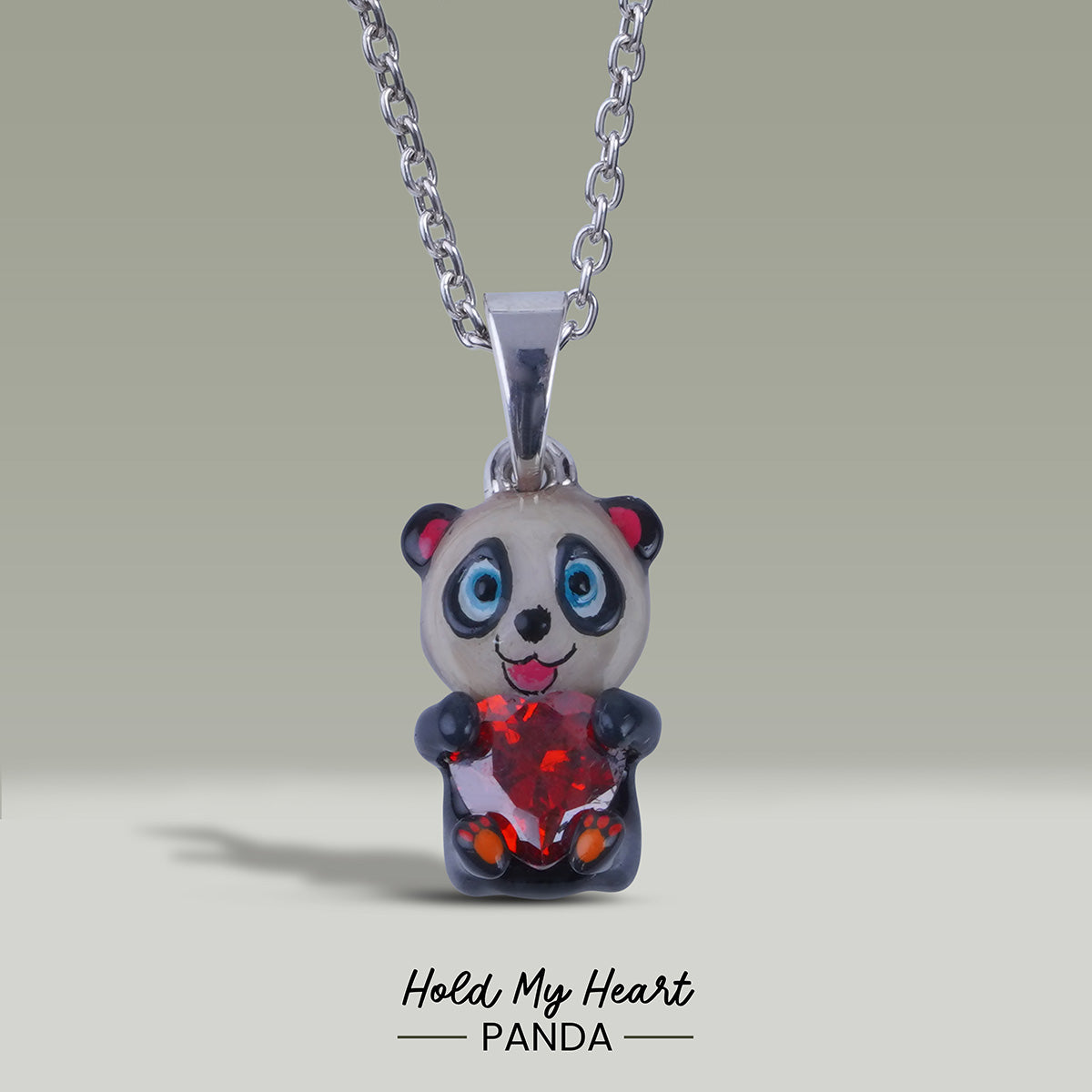 Kawaii Panda Pendant Necklace 3D Enamel Cute Gift for Daughter