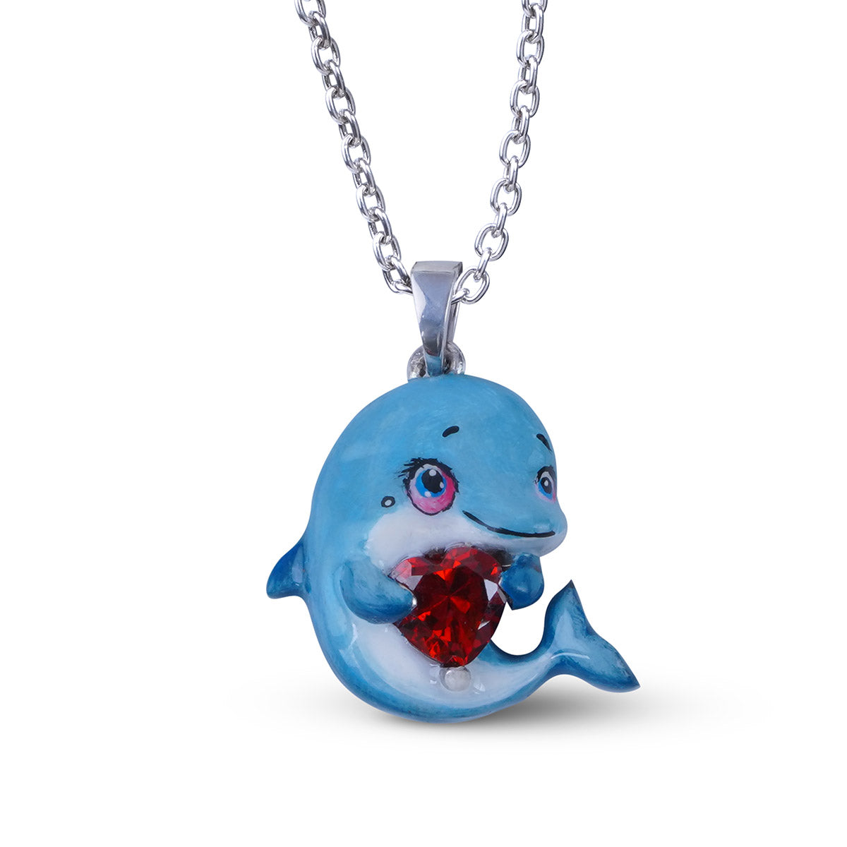 Joyful Dolphin Pendant Necklace for Girls Tropical Beach Jewelry