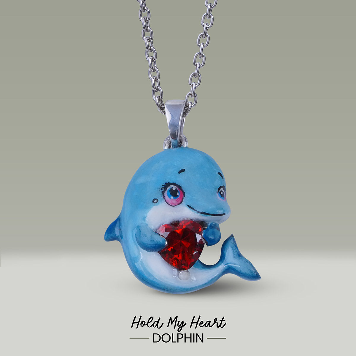 Joyful Dolphin Pendant Necklace for Girls Tropical Beach Jewelry