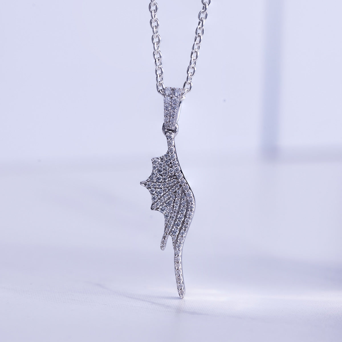 Dragon Wing Pendant Necklace Iced Out Jewelry Sterling Silver
