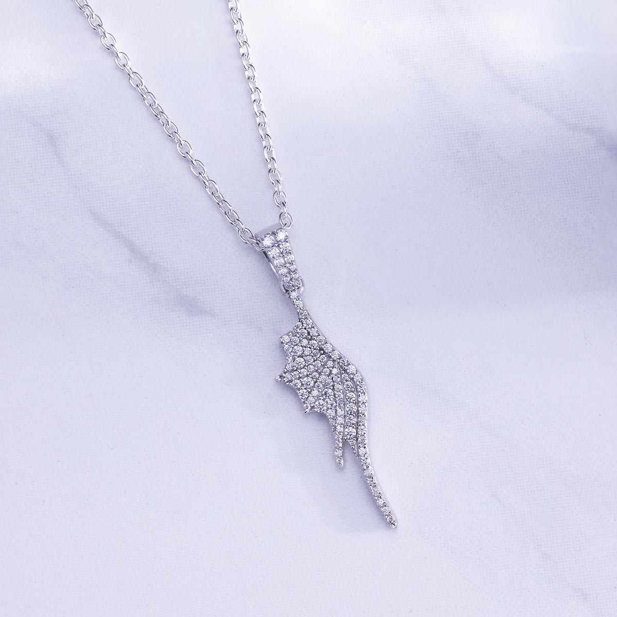 Dragon Wing Pendant Necklace Iced Out Jewelry Sterling Silver