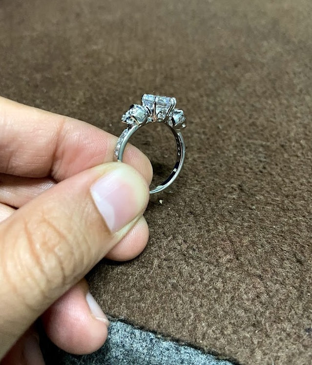 2.10TCW Diamond Skull Wedding Ring, 2.10TCW Moissanite Skull Engagement Ring