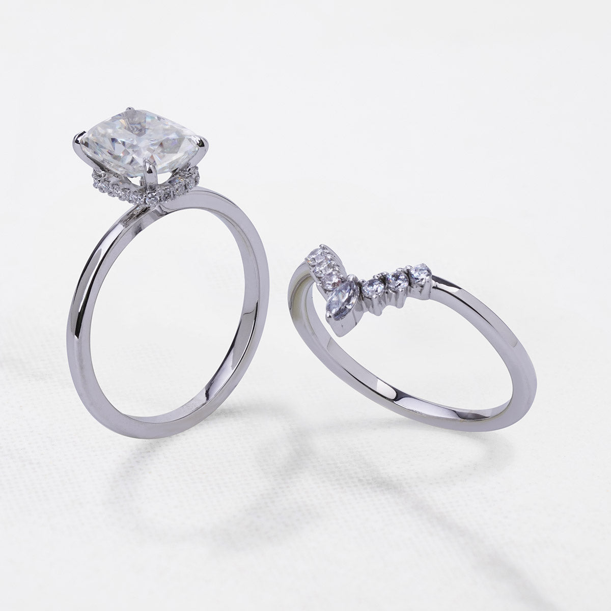 long-cushion-cut-solitaire-diamond-hidden-halo-bridal-ring-set