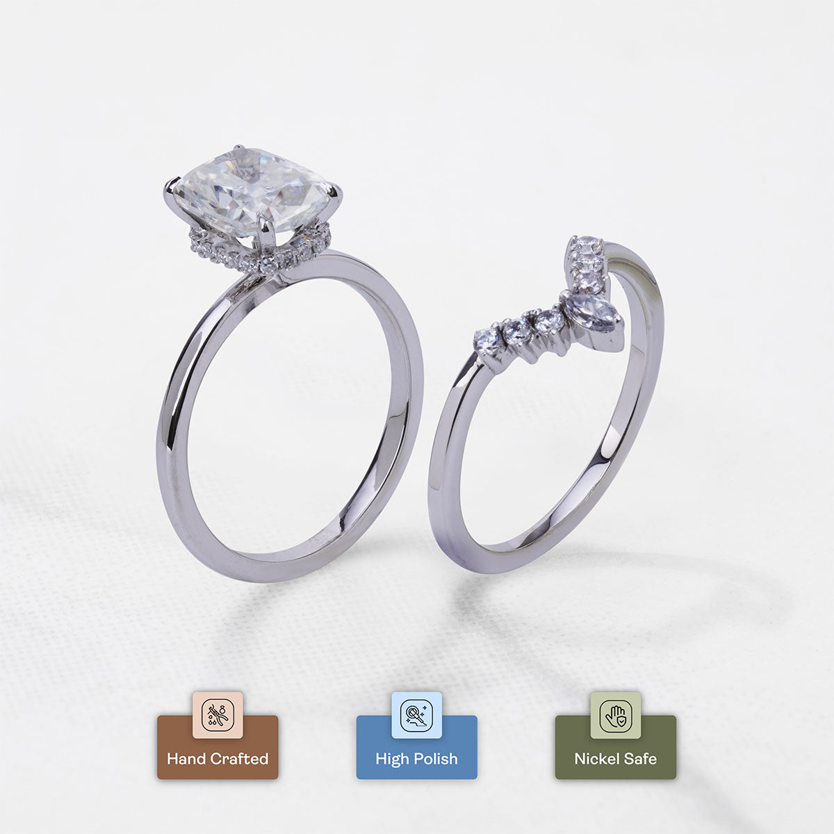 long-cushion-cut-solitaire-diamond-hidden-halo-bridal-ring-set