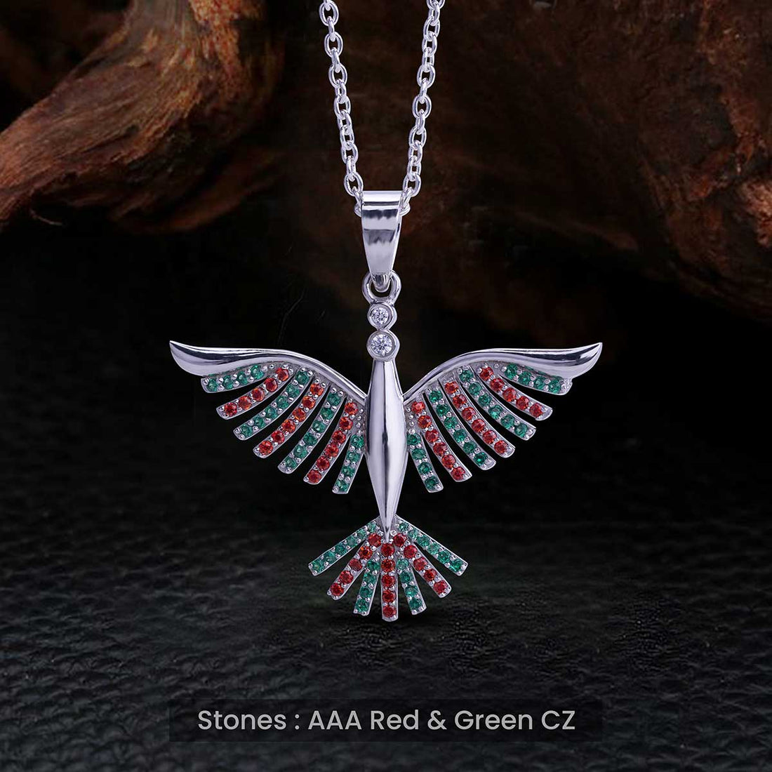 Phoenix Necklace Mythical Bird Phoenix Pendant Sterling Silver
