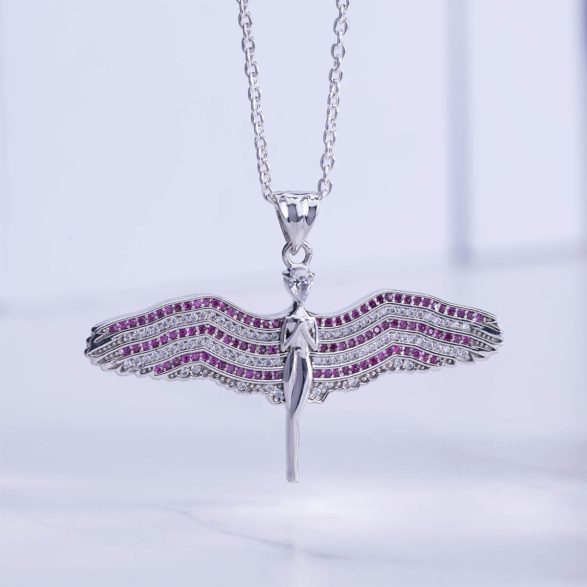 Guardian Angel Necklace Angel Wings Pendant for Girls Women