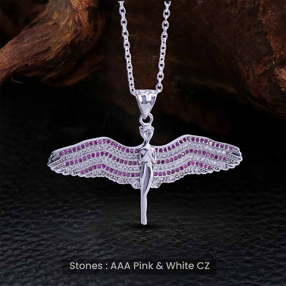 Guardian Angel Necklace Angel Wings Pendant for Girls Women