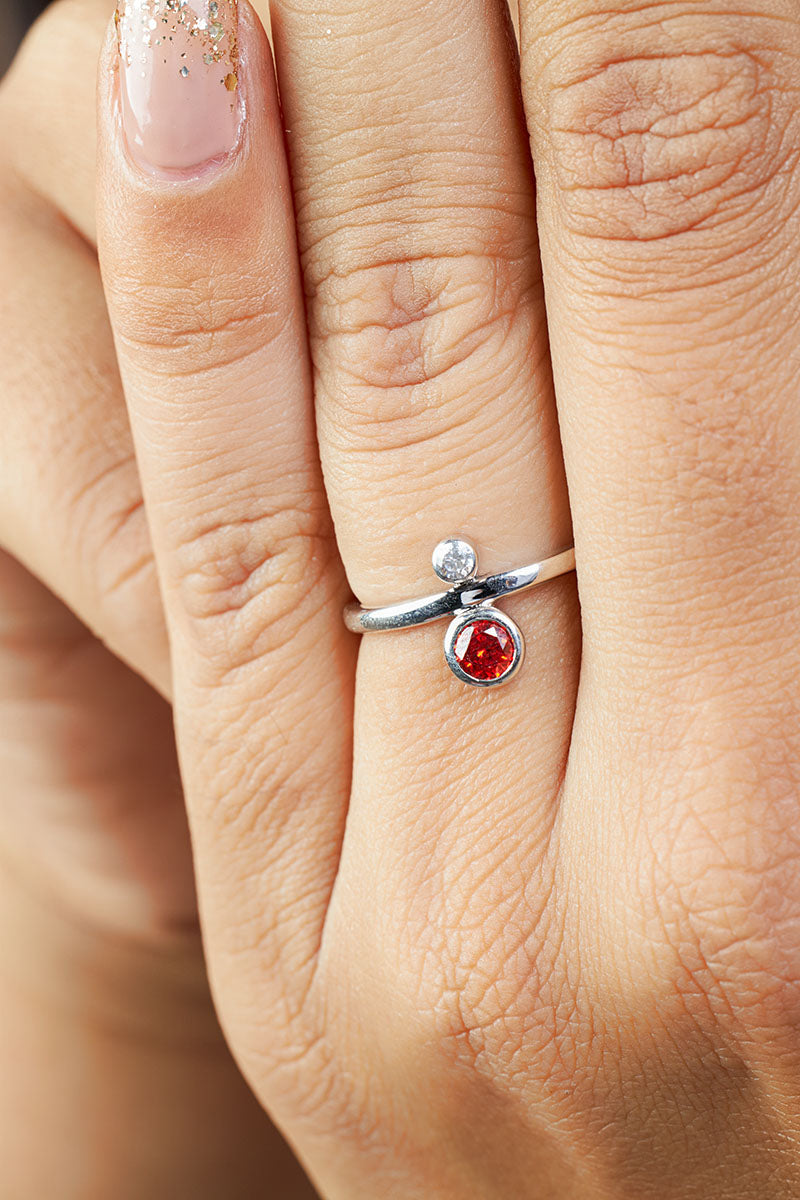 2 Birthstones Mothers Ring