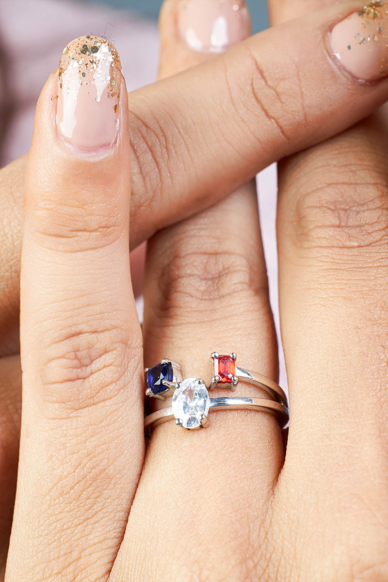 Mothers Day Ring Custom Birthstones Mothers Ring Sterling Silver
