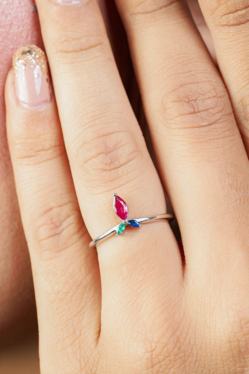 Custom Birthstones Mothers Ring