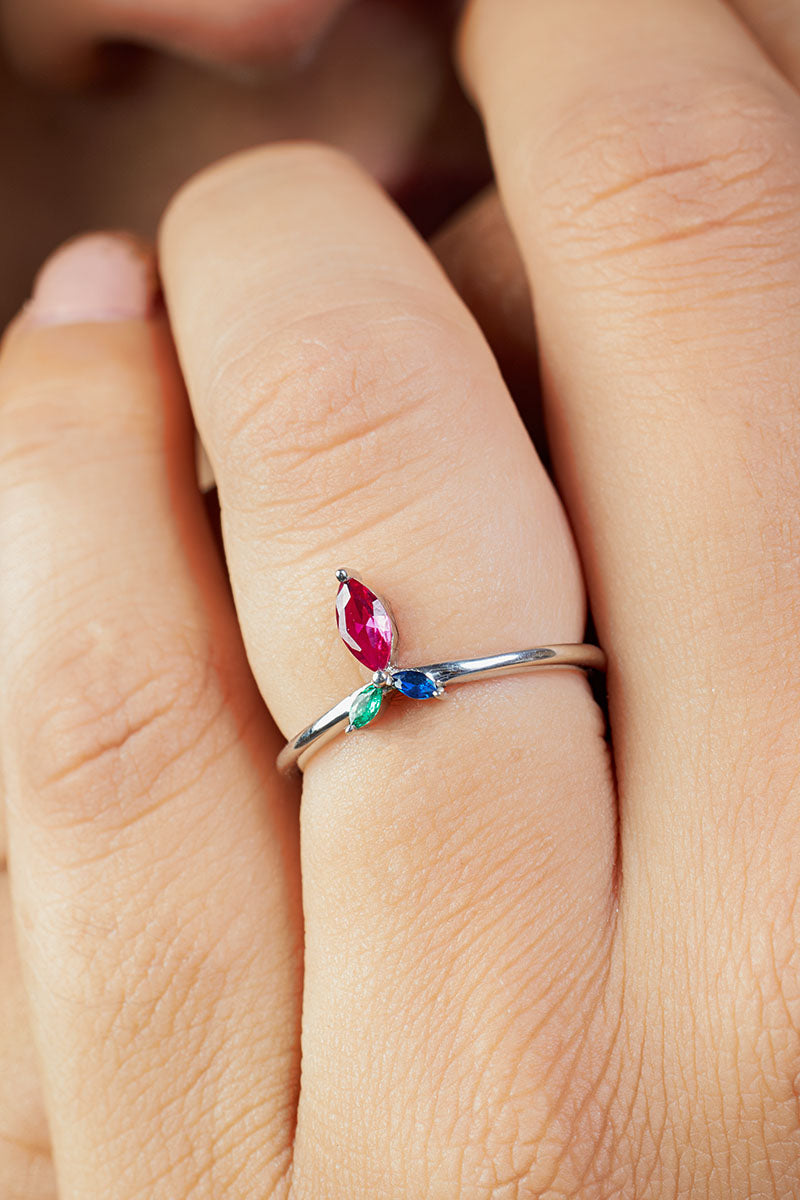 Custom Birthstones Mothers Ring