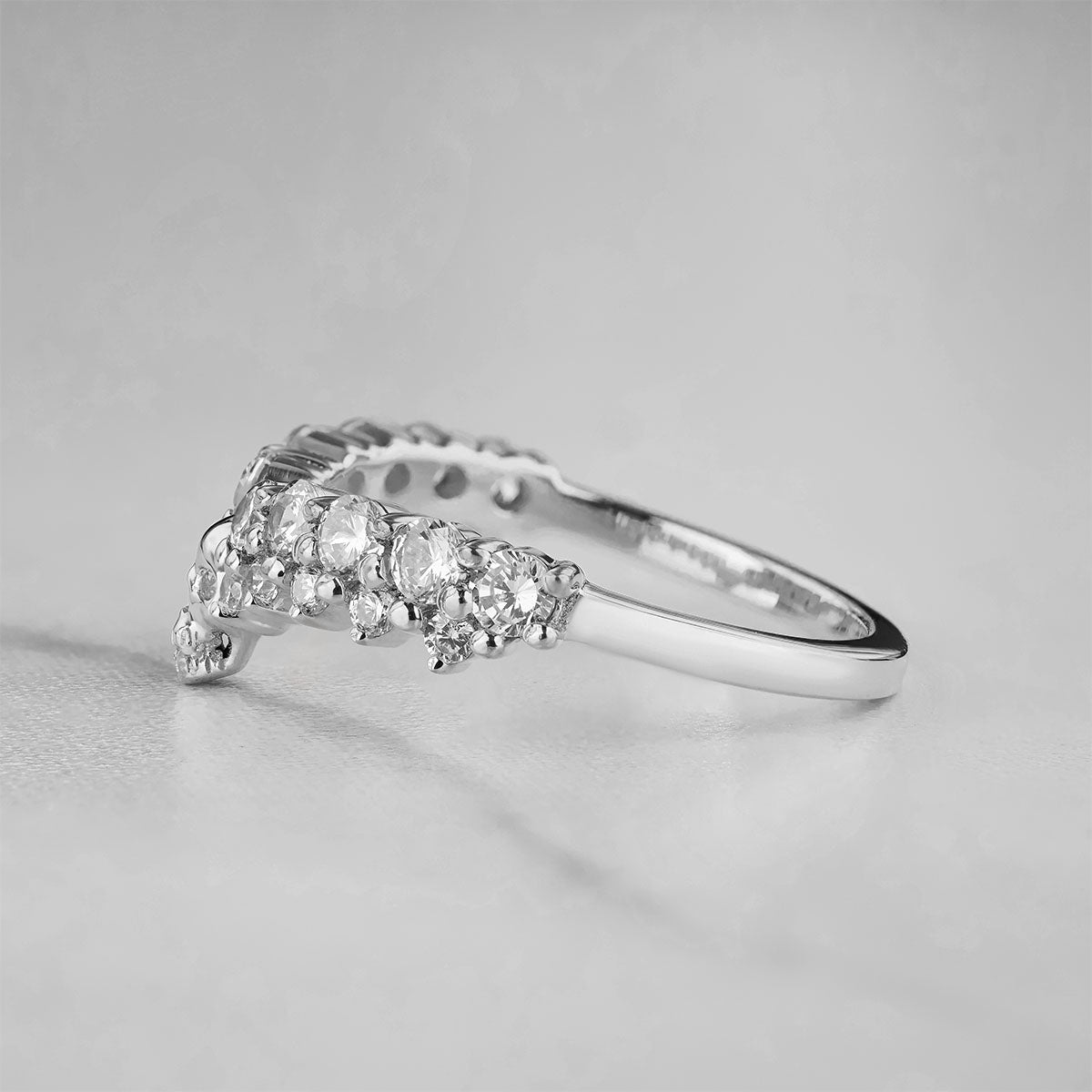 AAA Cubic Zirconia 925 Sterling Silver Skull Engagement Ring Enhancer for Women Wedding Anniversary Band Gift for Her