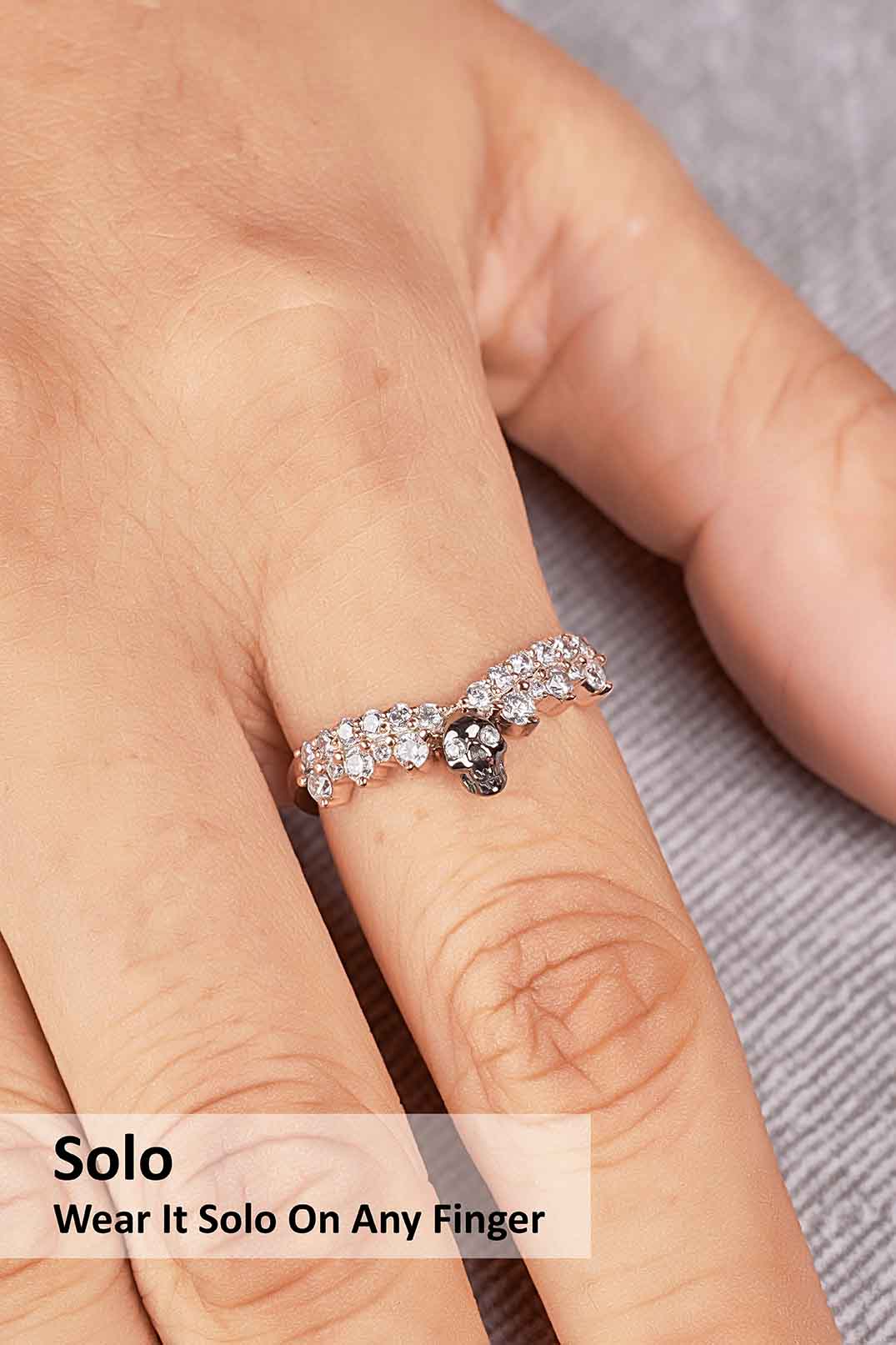 Skull Enhancer Wedding Band