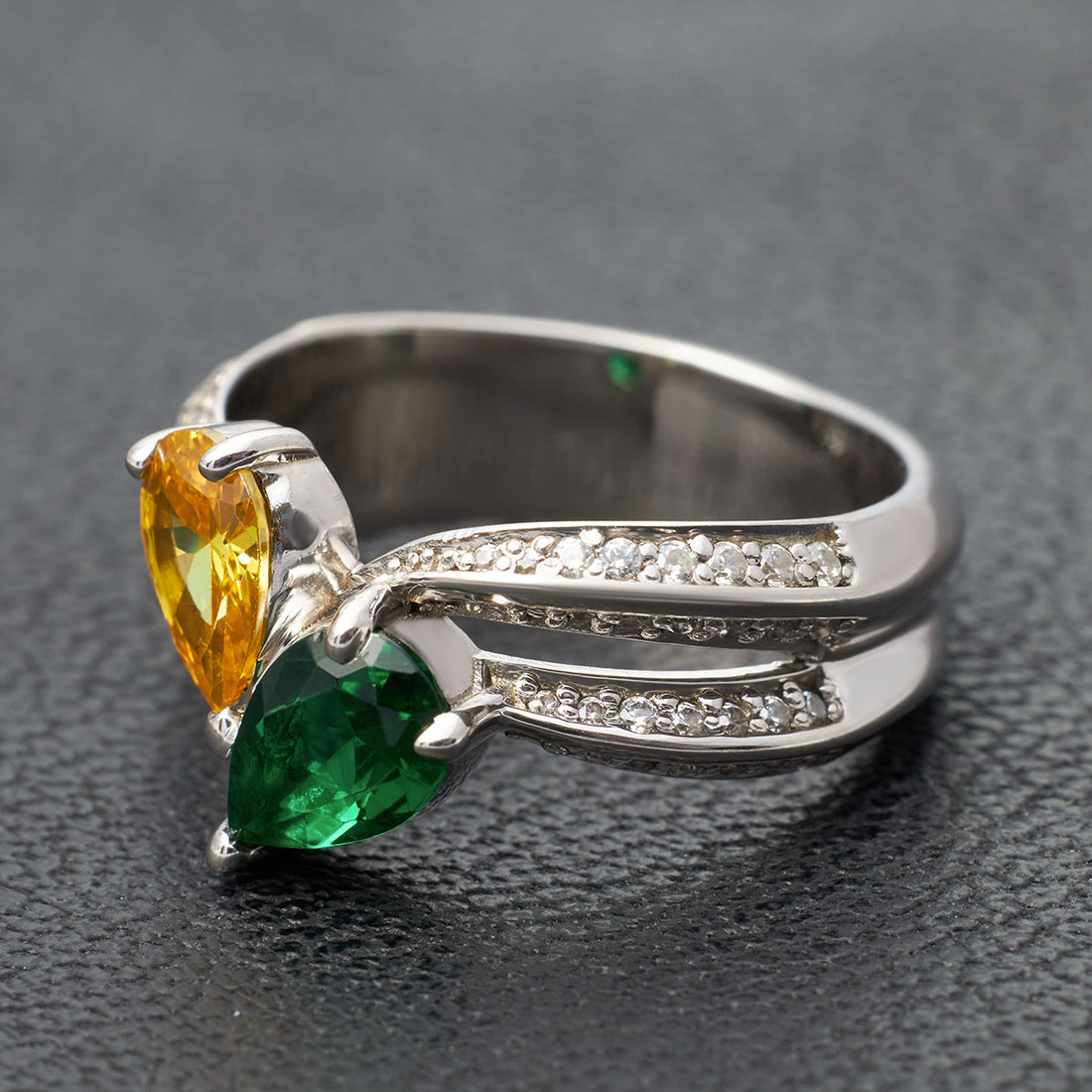 Toi Et Moi Engagement Ring With Birthstones