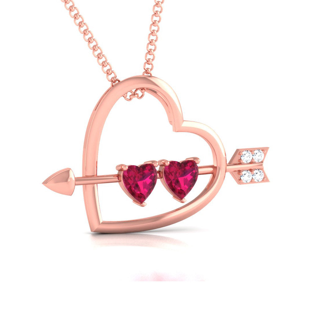 RUBY HEART PENDANT