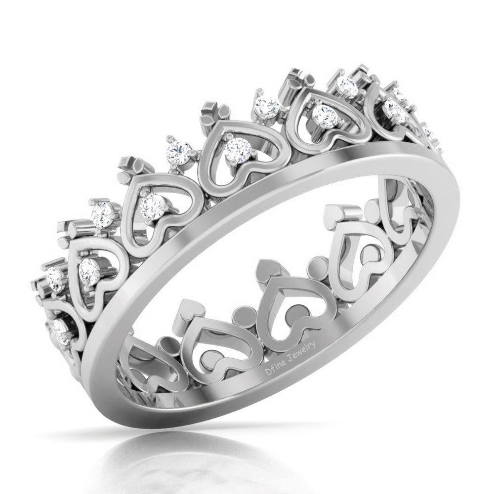 TIARA CROWN HEART RING