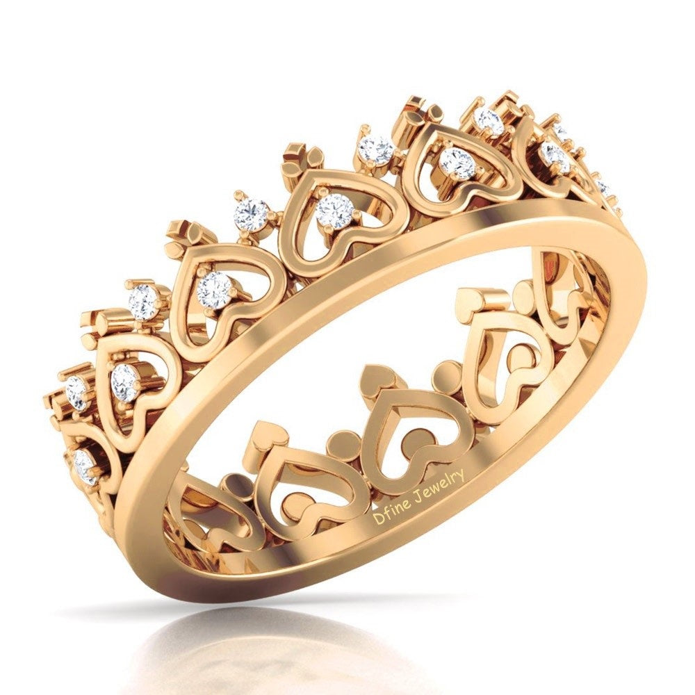 TIARA CROWN HEART RING