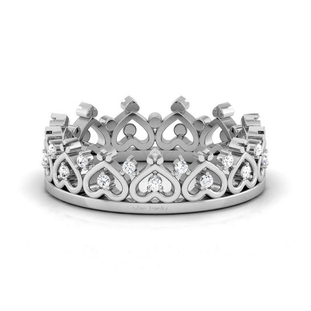 TIARA CROWN HEART RING