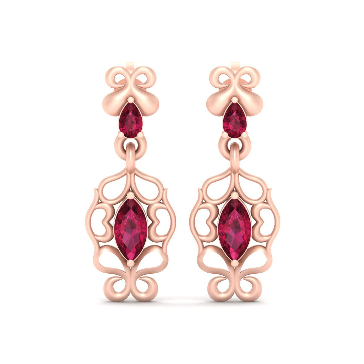 FLORAL BRIDAL WEDDING EARRINGS