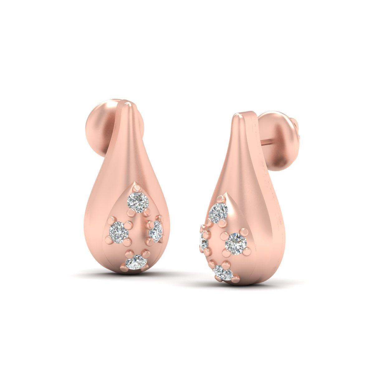 DIAMOND STUD EARRINGS SILVER
