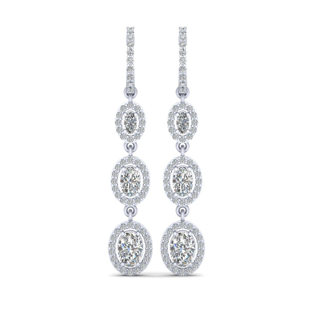 HALO DIAMOND HOOP EARRINGS