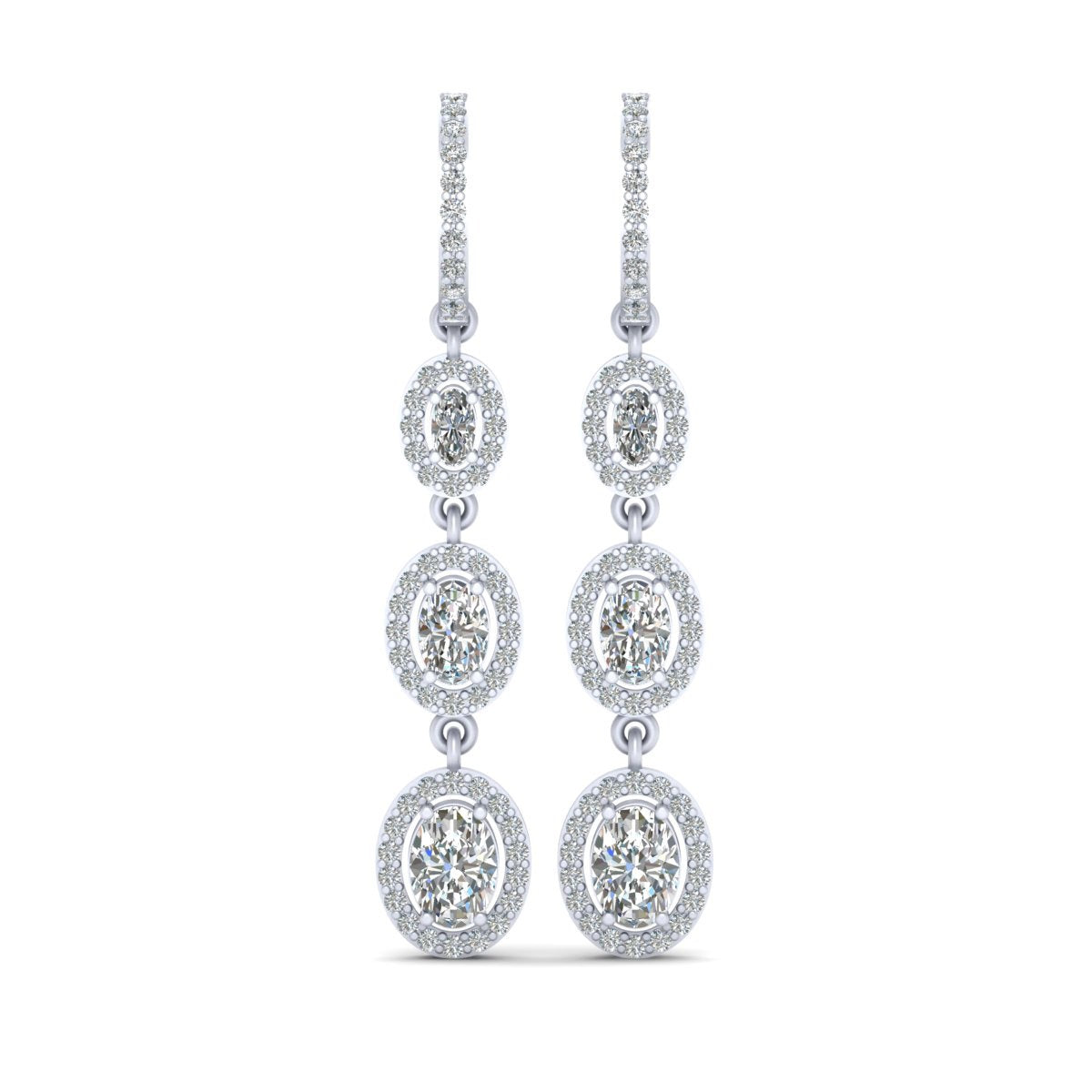 HALO DIAMOND HOOP EARRINGS