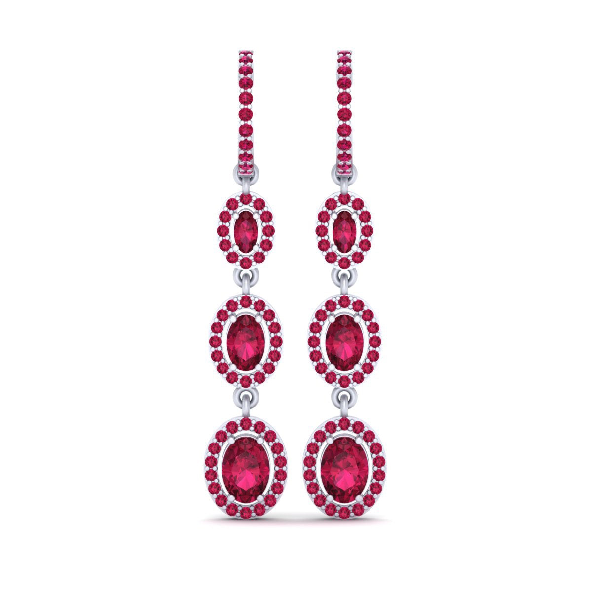 HALO DANGLE HOOP EARRINGS