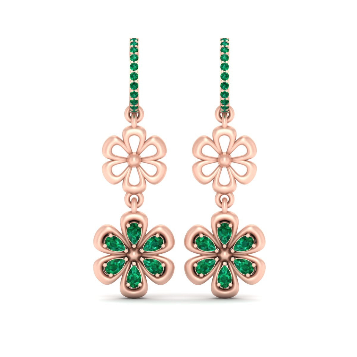 STERLING SILVER FLOWER EARRINGS