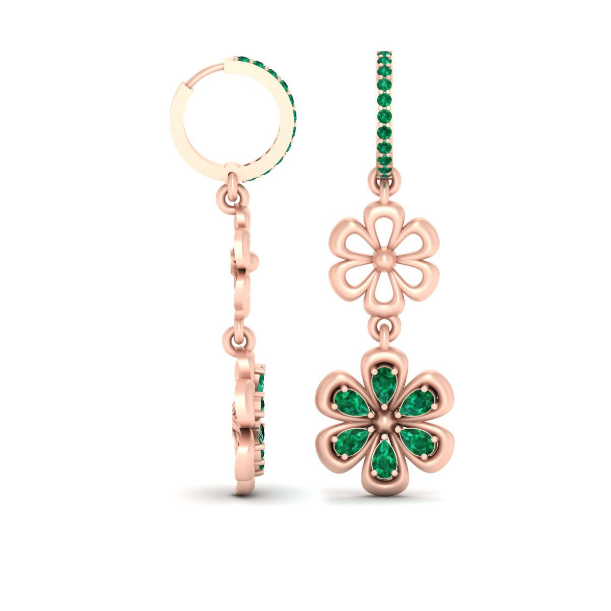 STERLING SILVER FLOWER EARRINGS