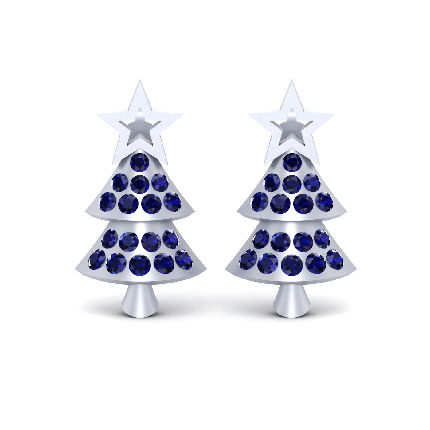 CHRISTMAS STAR EARRINGS SILVER