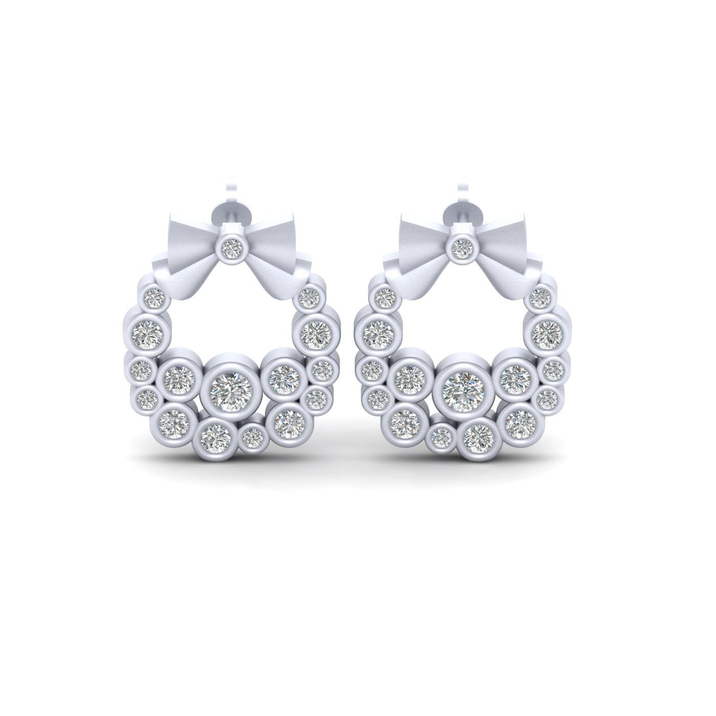 DIAMOND CHRISTMAS WREATH EARRINGS