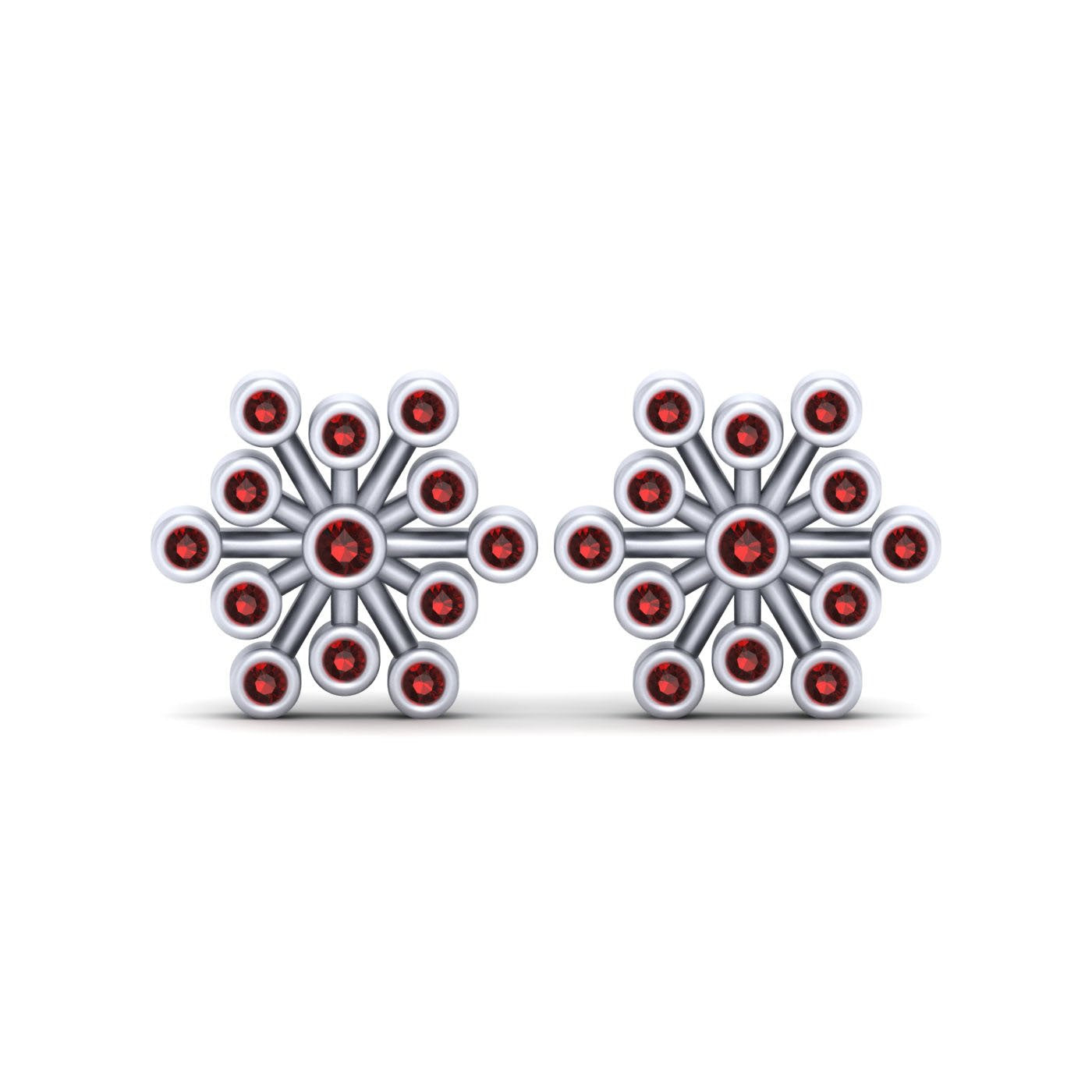 SILVER XMAS SNOWFLAKE EARRINGS