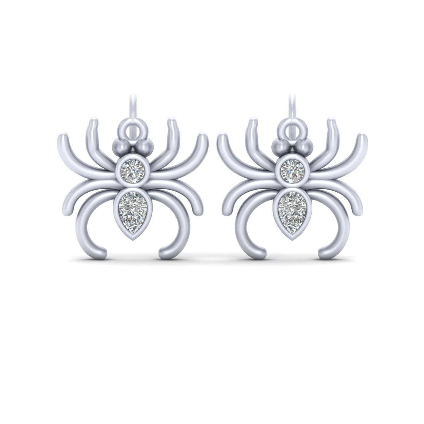 SPIDER HOOK EARRINGS SILVER
