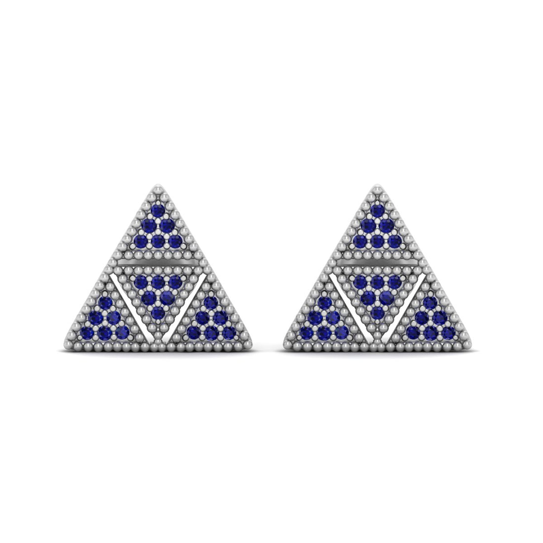 TRIANGLE STUD EARRINGS SILVER