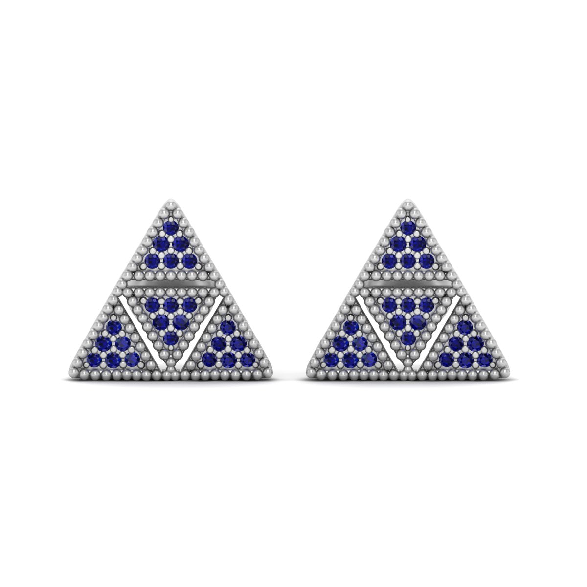 TRIANGLE STUD EARRINGS SILVER