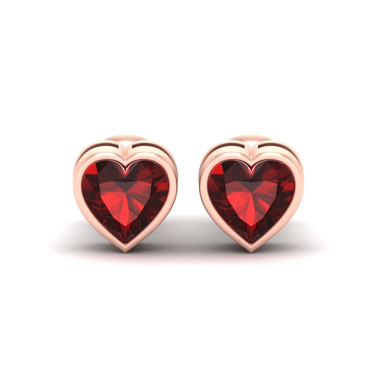 RED GARNET ENGAGEMENT EARRINGS