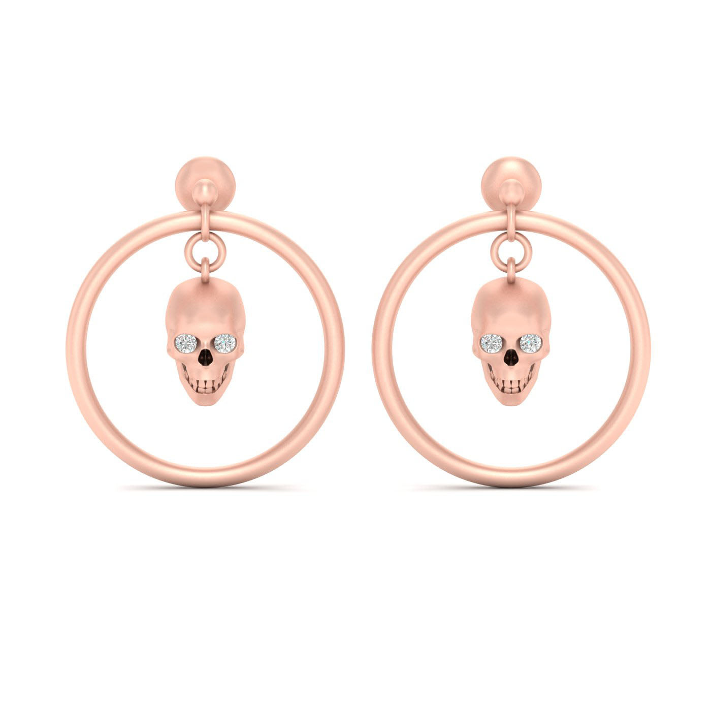 STERLING SILVER SKULL EARRINGS