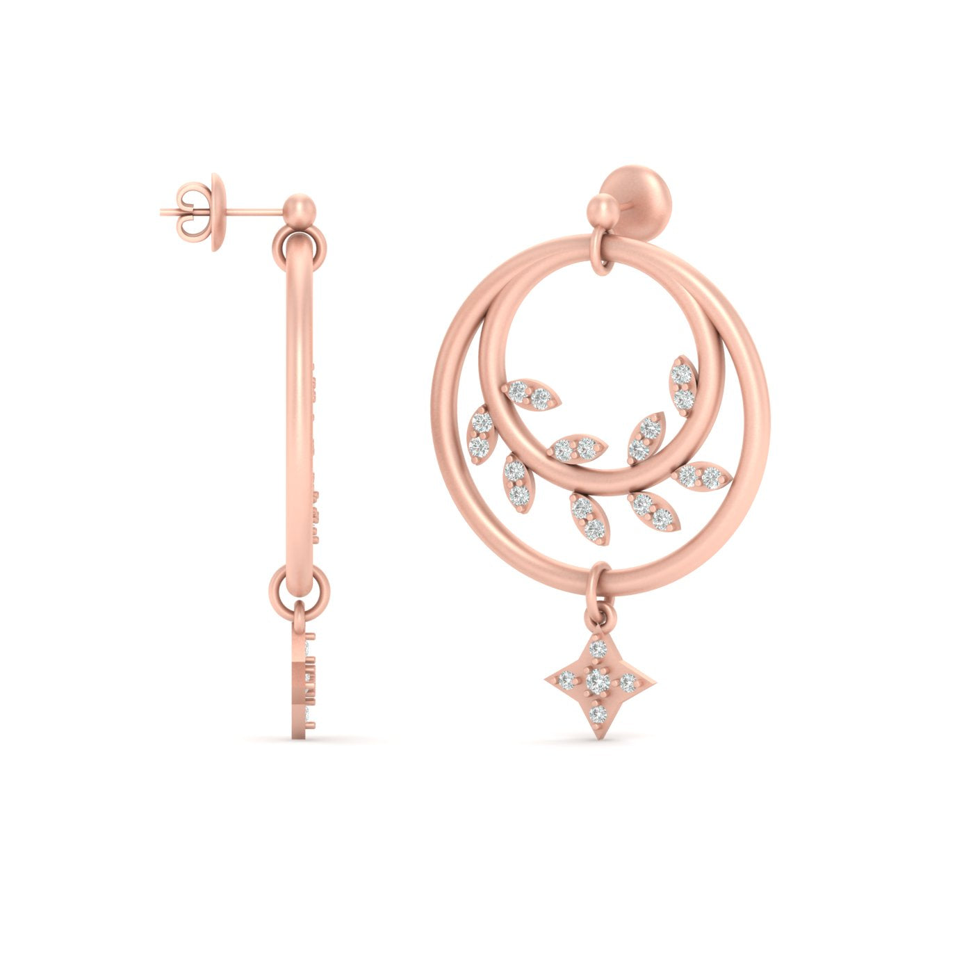 ROSE GOLD LEAF EARRINGS